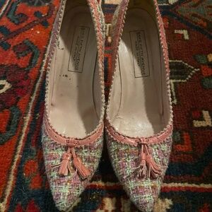 Saks Fifth Avenue tweed heels